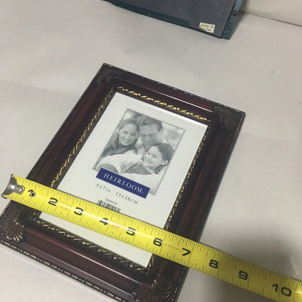 Vintage Ornate Photo Picture Frame Red Burgundy Gold Tassels Victorian 5